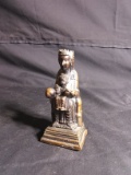 Vintage Spelter Religious Icon -Woman and Child