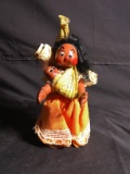 Hand painted Souvenir Doll -Woman with Baby and Bedroll