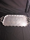 Vintage Hammered Aluminum Serving Tray