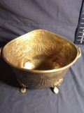 Decorative Brass Double Handle and Footed Planter