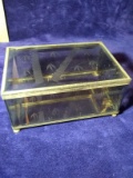 Etched Glass Trinket Box