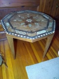 Mother of Pearl Inlaid Middle Eastern Octagonal Table