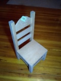 Unfinished Wooden Doll Chair