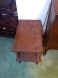 Upstairs -  Laminated Two Tier Table w/ Wheels