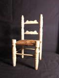 Upstairs -Wooden Rush Bottom Doll Chair
