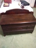 Upstairs - Antique Mahogany Jewelry Chest w/ Faux Drawers