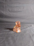 Upstairs - Antique Pink Depression Dog Candy Container