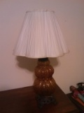 Upstairs - Vintage MCM Amber Lamp