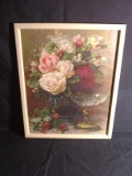 Upstairs -Vintage Framed Print-Roses