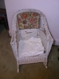 Upstairs -Antique Wicker Rocker-no cushion