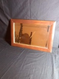 Upstairs -Vintage Framed Beveled Mirror