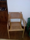 Upstairs -Antique Oak Cane Bottom and Back Side Chair