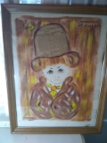 Upstairs -Framed Acrylic and Mixed Media Vietnam and the Brown Derby signed