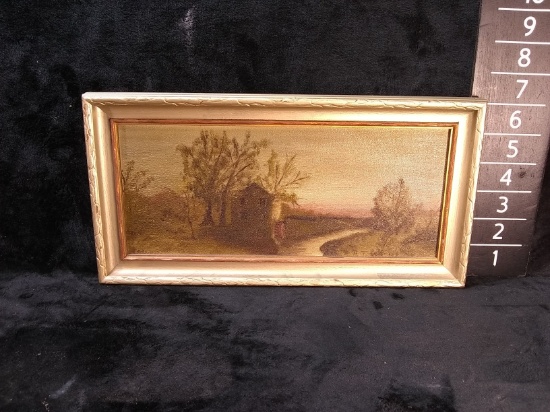 Vintage Framed Oil on Board-Landscape signed by Artist