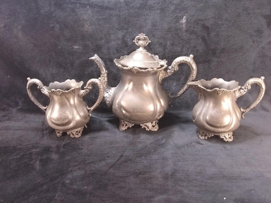 Vintage Silver Plate Tea Service with Makers Mark