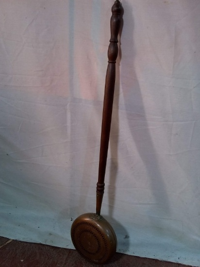 Antique Bed Warmer with Pierced Copper Bell