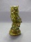 Vintage MCM Green Ceramic Owl Figure