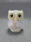 Ceramic Owl Mustard Condiment Bowl
