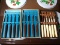 3 Sets of Plastic Handled Steak Knives