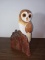 Hand Carved Wooden Owl on Drift Wood