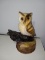 Vintage Chalkware Owl Figure