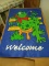 Nylon Garden Flag - Welcome Frog