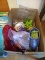 BL - Storage containers, flags, planter