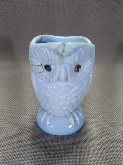 vintage Powder blue Owl Creamer