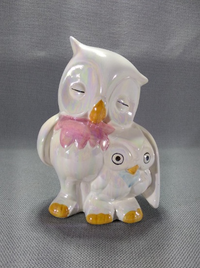 Vintage Ceramic Owl with Babies Bank