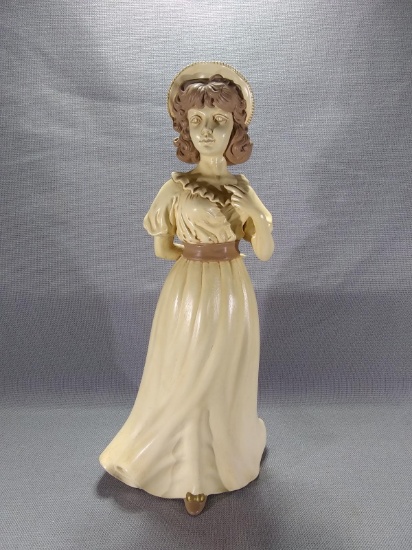 Ceramic Lady Figure with Flowing Dress