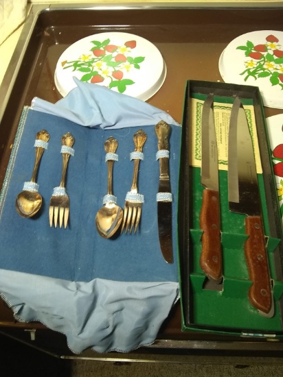 Wooden Handled Knife Set with Box