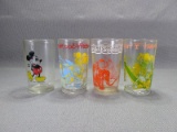 Collectionj of 4 Vintage Jelly Jar Glasses