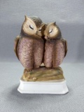Ceramic Sweetheart Owls Music Box by Gorham