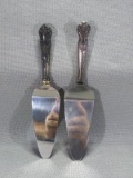 Pair of Wallace Sterling Silver Handled Cake Servers