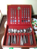 Stainless Steel Flatware Set in Wooden  Case