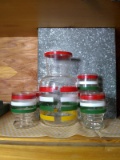 Vintage MCM Juice Bottle with 5 Glasses