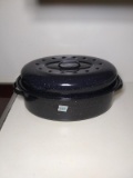 Enamel Splatterware Turkey Roaster