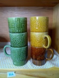 Collection of 6 MCM Coffeee Mugs Japan