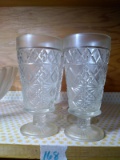Collection of 6 EAPG Stem Juice Glasses