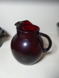 Vintage Ruby Red Pitcher