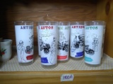 Collection of Vintage Antique Auto Barware Glasses