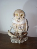 Ceramic Snowy Owl Figure