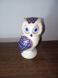 Handpainted Pottery Owl Figure