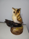 Vintage Chalkware Owl Figure