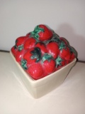Ceramic Strawberry Cookie Jar