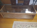 Contemporary Laminate Glass Top coffee Table
