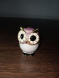 Porcelain and Enameled Pillbox - Owl