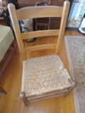 Wooden Ladder Back Cahir with Woven Seat