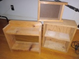Collection of 3 Custom wooden Shelving Units