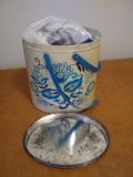 Vintage Biscuit Tin with Sewing Notions